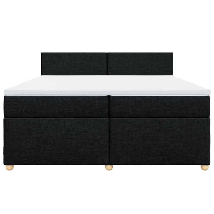 kontinentalseng med madras 200x200 cm stof sort