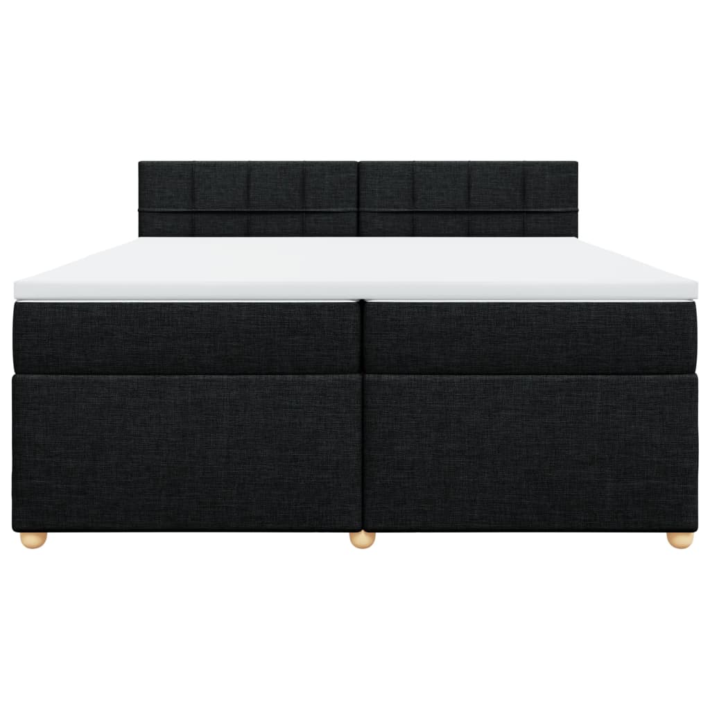 kontinentalseng med madras 200x200 cm stof sort