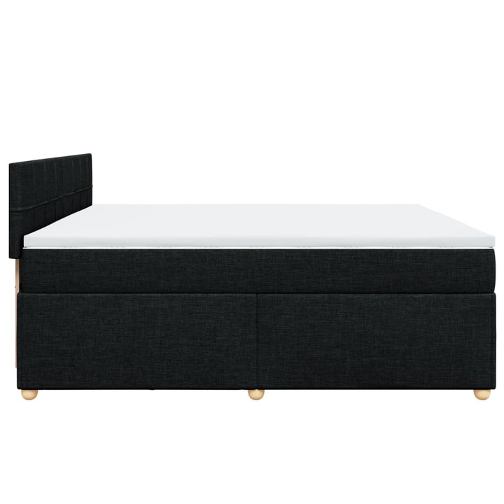 kontinentalseng med madras 200x200 cm stof sort