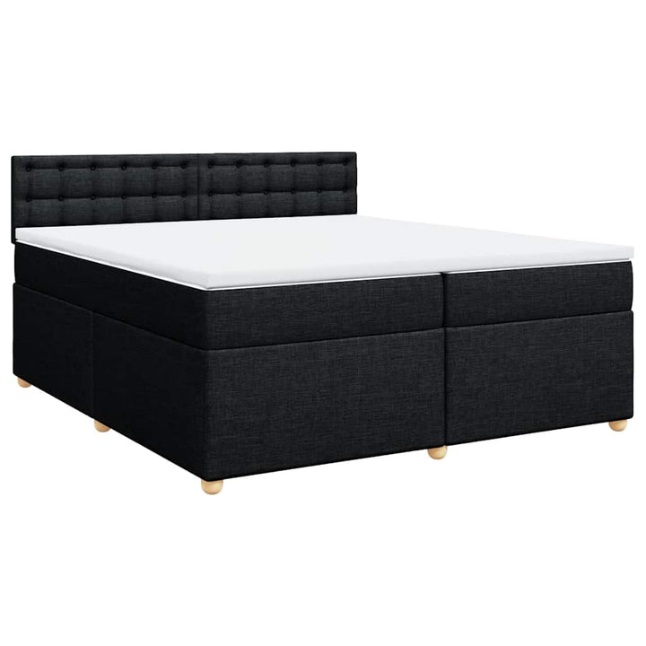 kontinentalseng med madras 200x200 cm stof sort