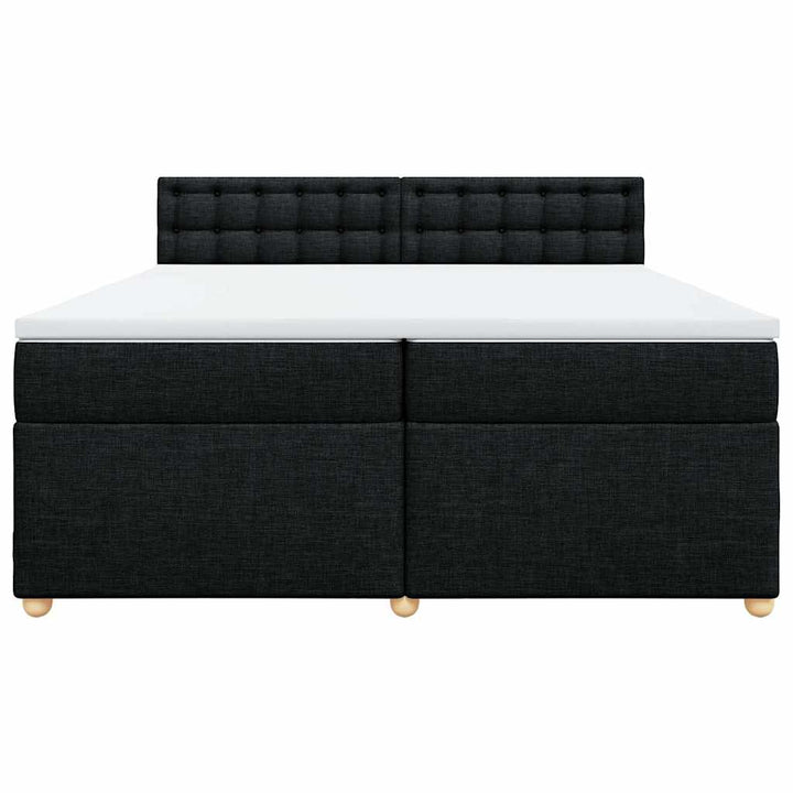 kontinentalseng med madras 200x200 cm stof sort