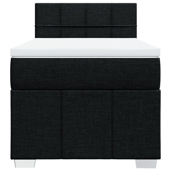 kontinentalseng med madras 90x190 cm stof sort