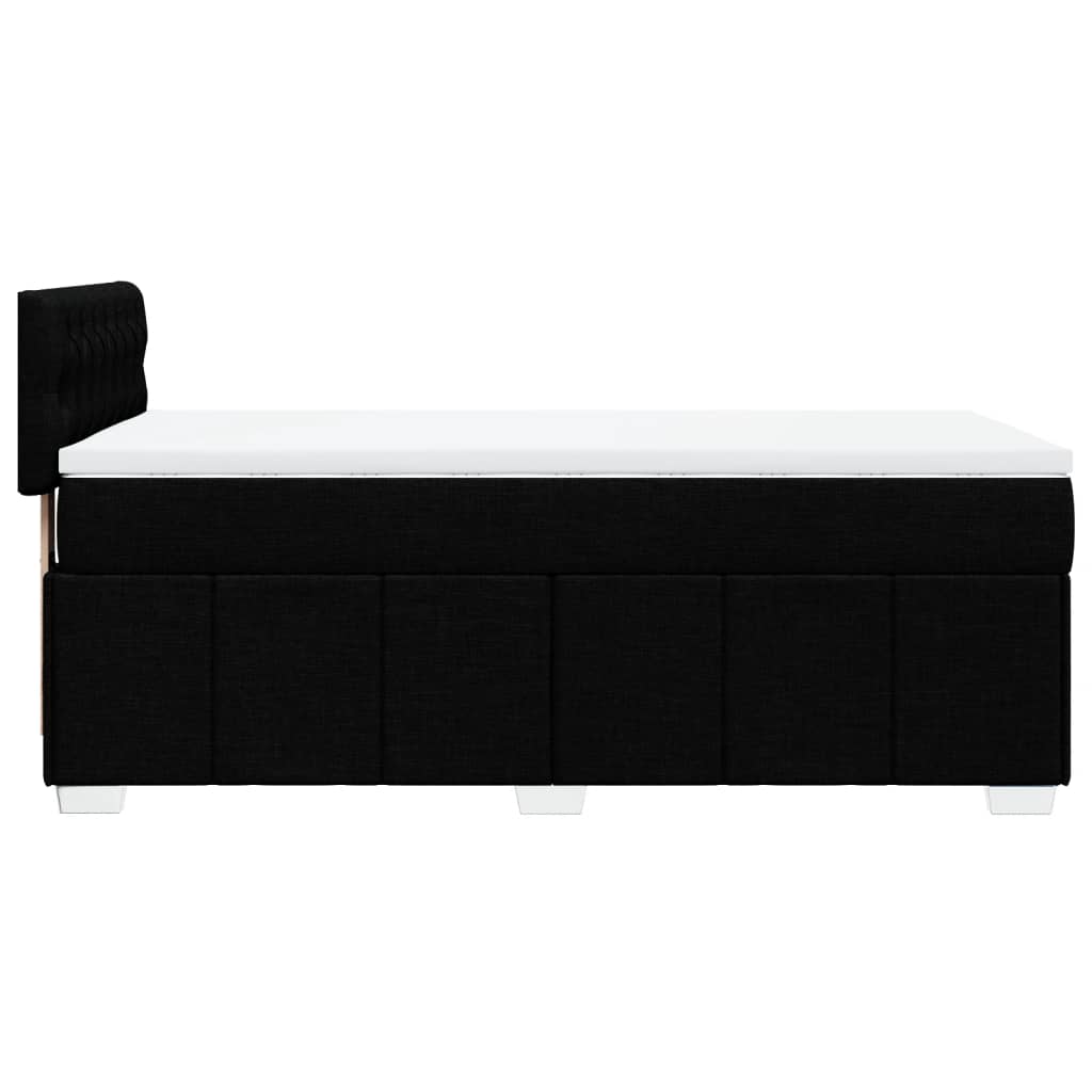 kontinentalseng med madras 90x190 cm stof sort