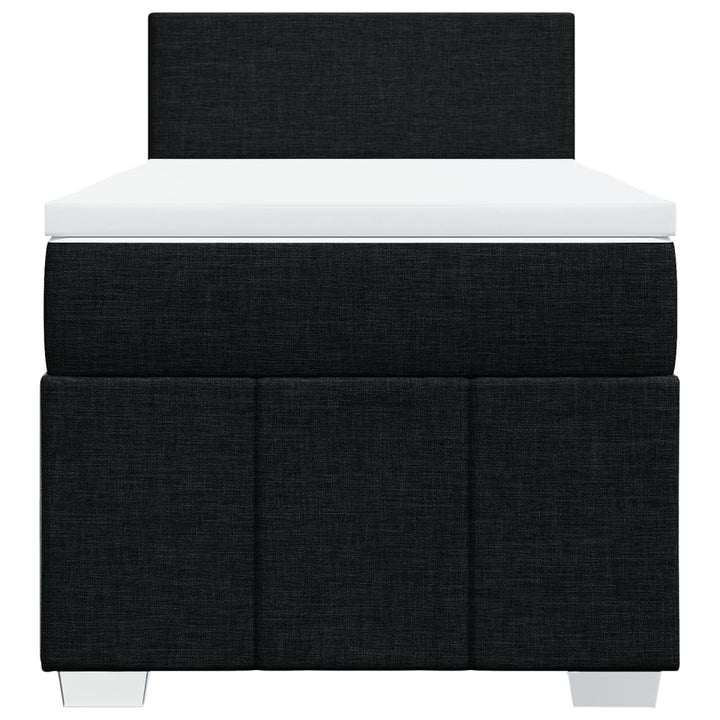 kontinentalseng med madras 90x200 cm stof sort