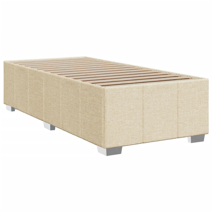 kontinentalseng med madras 90x200 cm stof cremefarvet