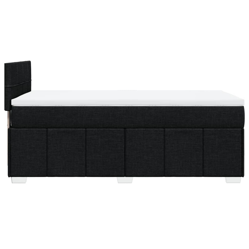 kontinentalseng med madras 90x200 cm stof sort