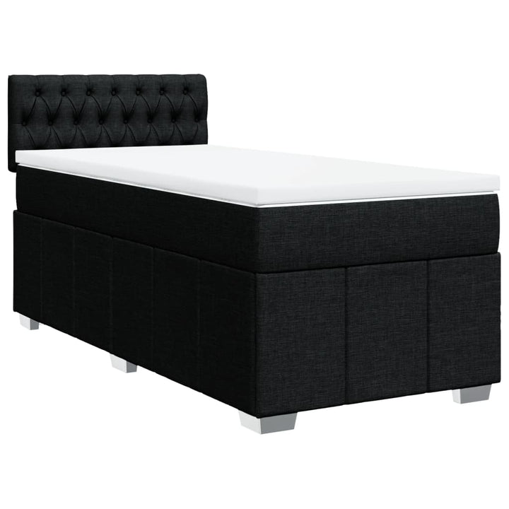 kontinentalseng med madras 90x200 cm stof sort