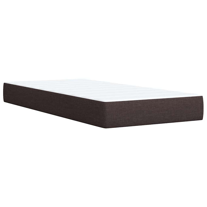 kontinentalseng med madras 90x200 cm stof mørkebrun