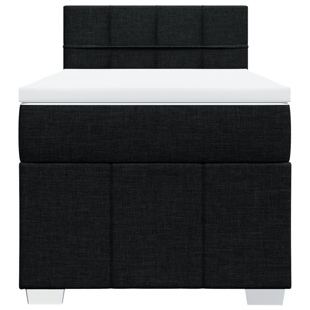 kontinentalseng med madras 100x200 cm stof sort