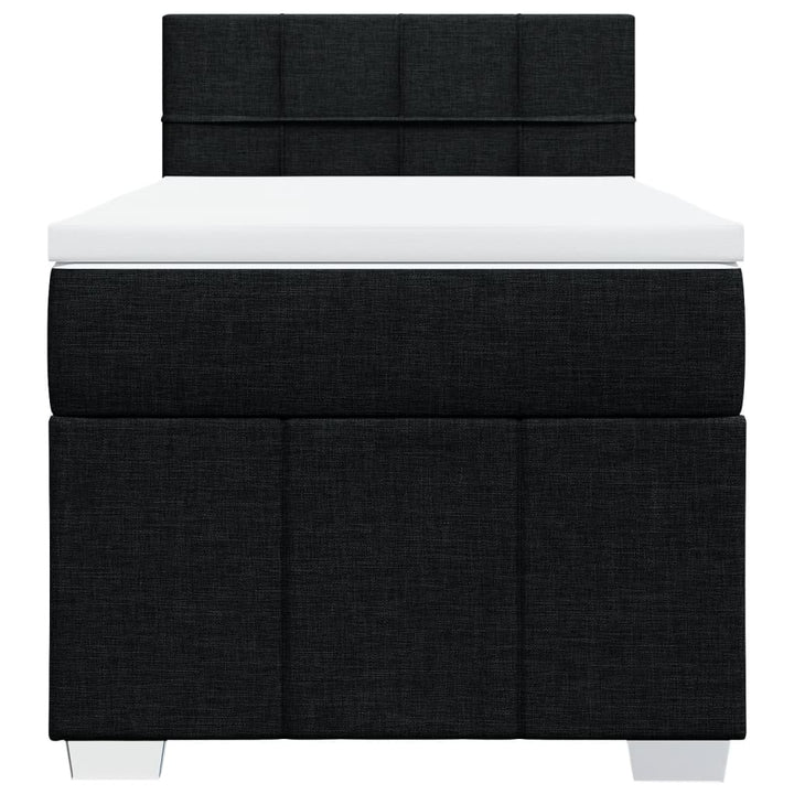kontinentalseng med madras 100x200 cm stof sort