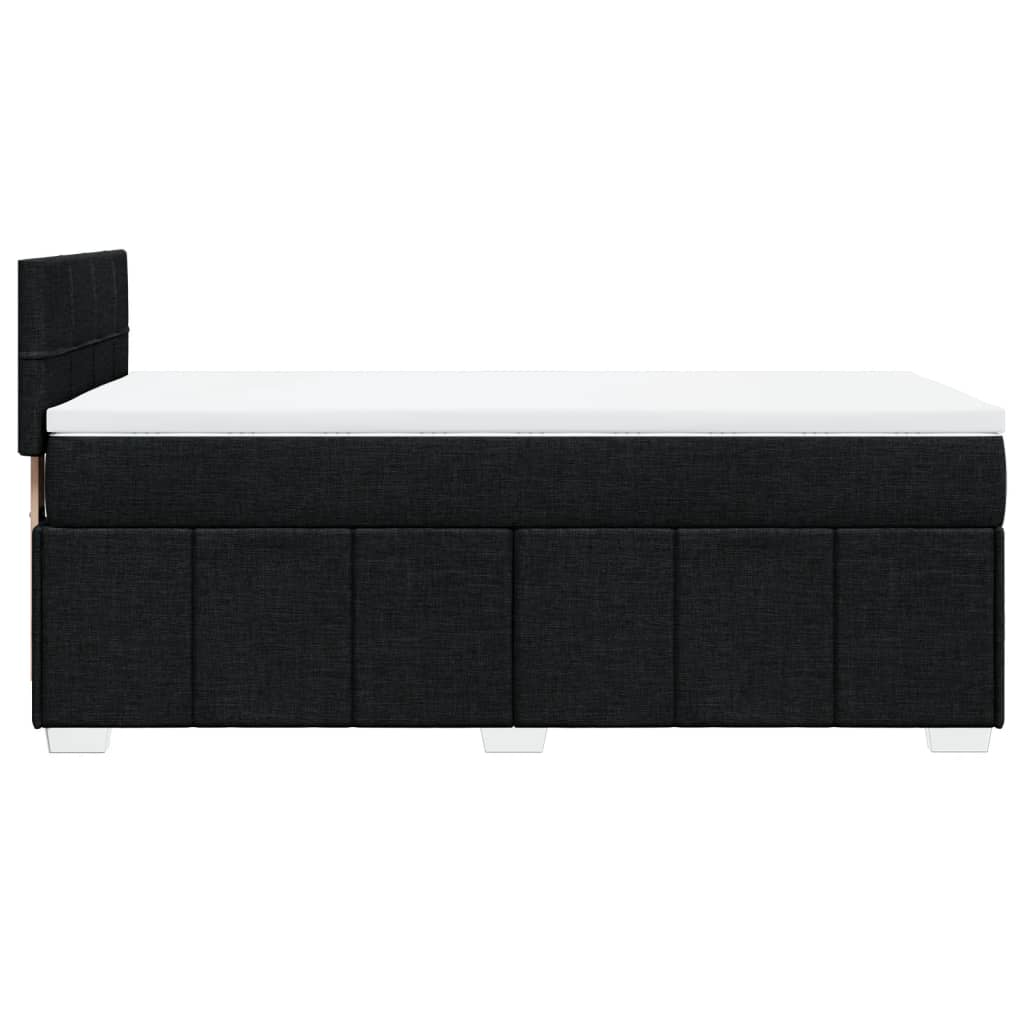 kontinentalseng med madras 100x200 cm stof sort