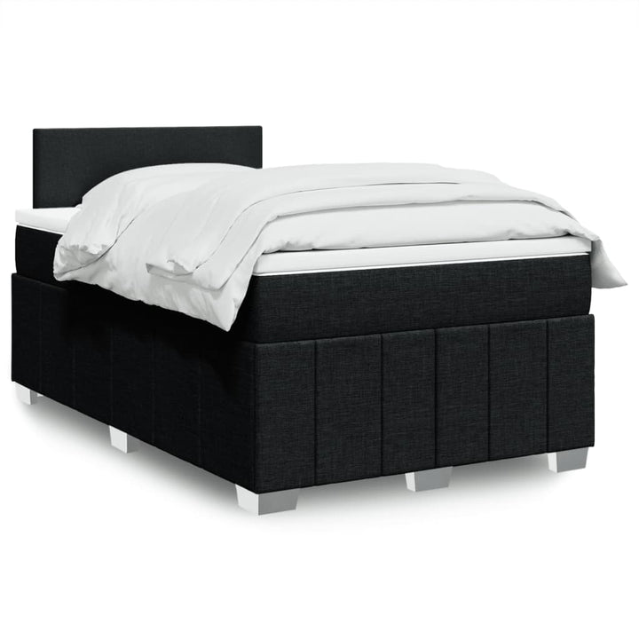 kontinentalseng med madras 120x190 cm stof sort