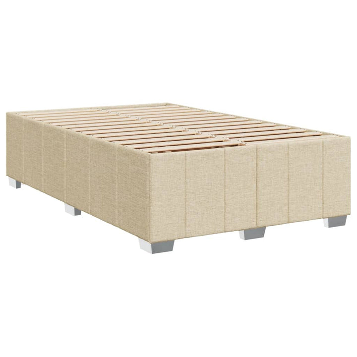 kontinentalseng med madras 120x190 cm stof cremefarvet