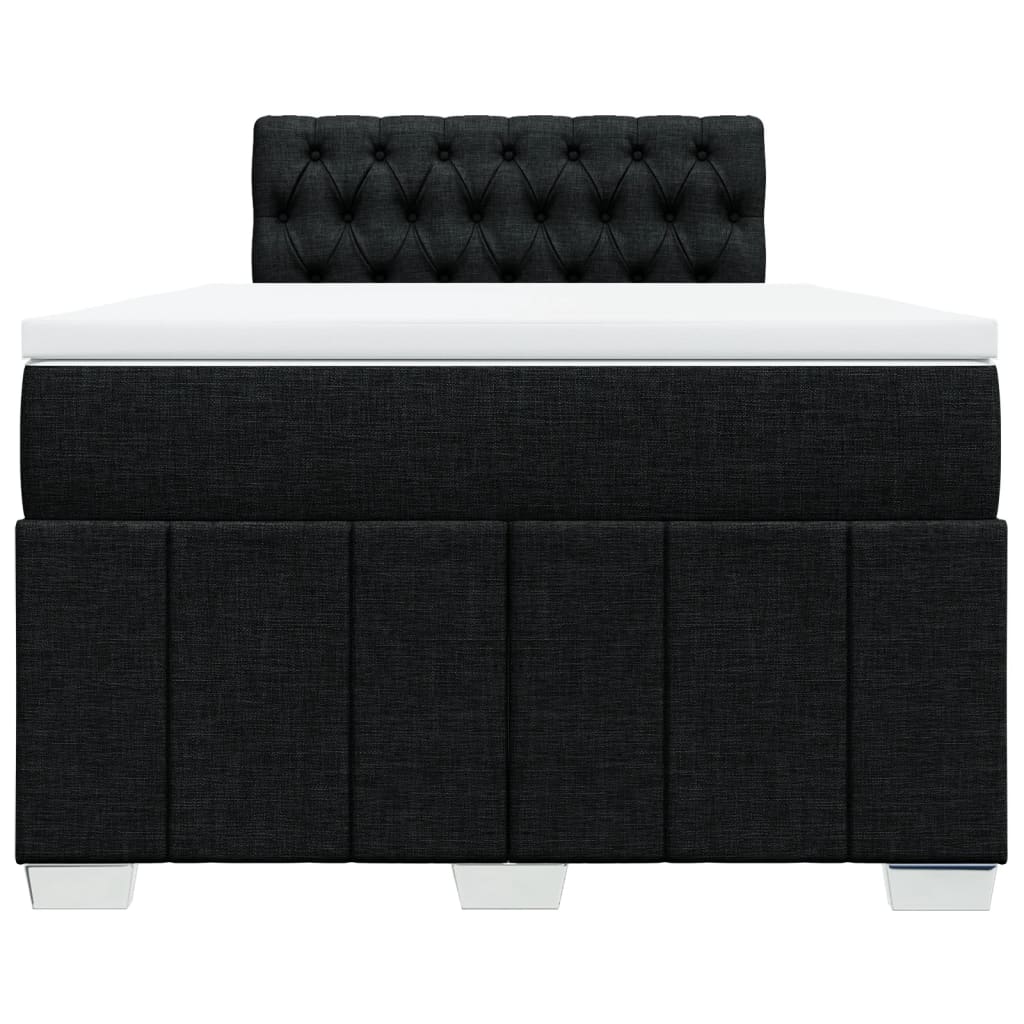 kontinentalseng med madras 120x190 cm stof sort