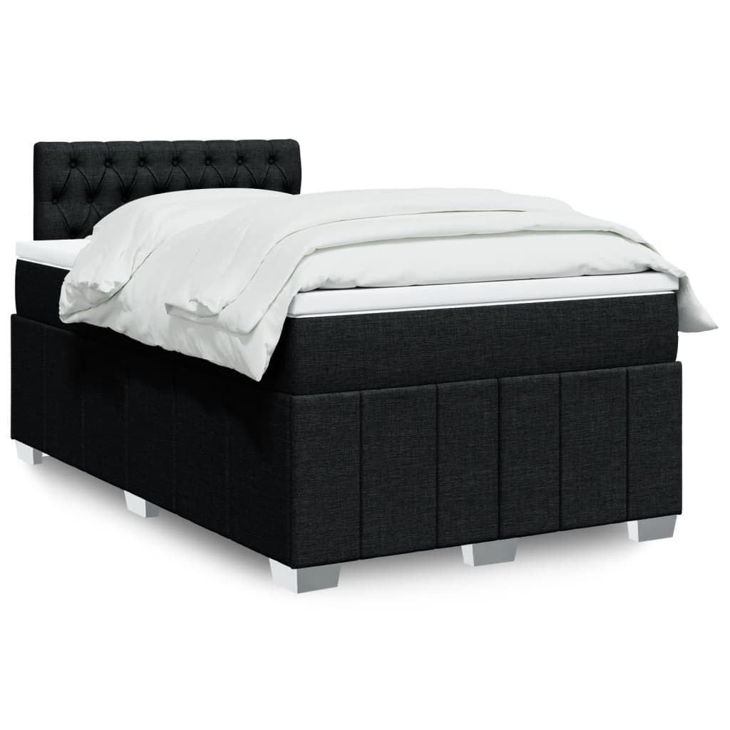kontinentalseng med madras 120x190 cm stof sort