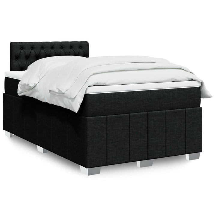 kontinentalseng med madras 120x190 cm stof sort