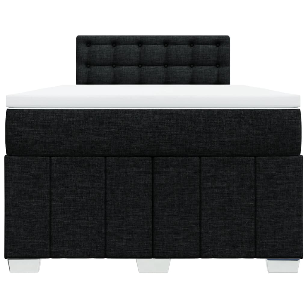 kontinentalseng med madras 120x190 cm stof sort