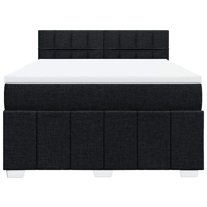 kontinentalseng med madras 140x190 cm stof sort