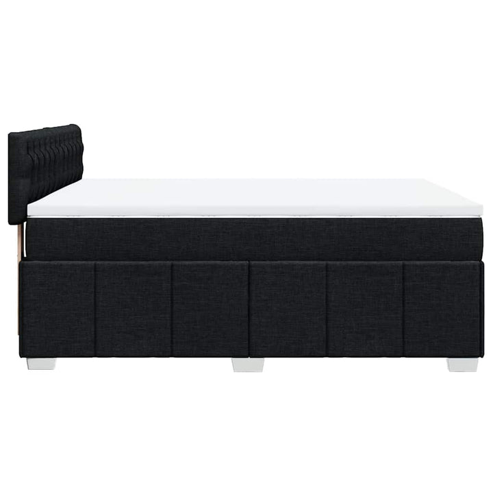 kontinentalseng med madras 140x190 cm stof sort