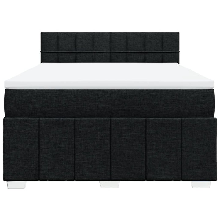 kontinentalseng med madras 160x200 cm stof sort