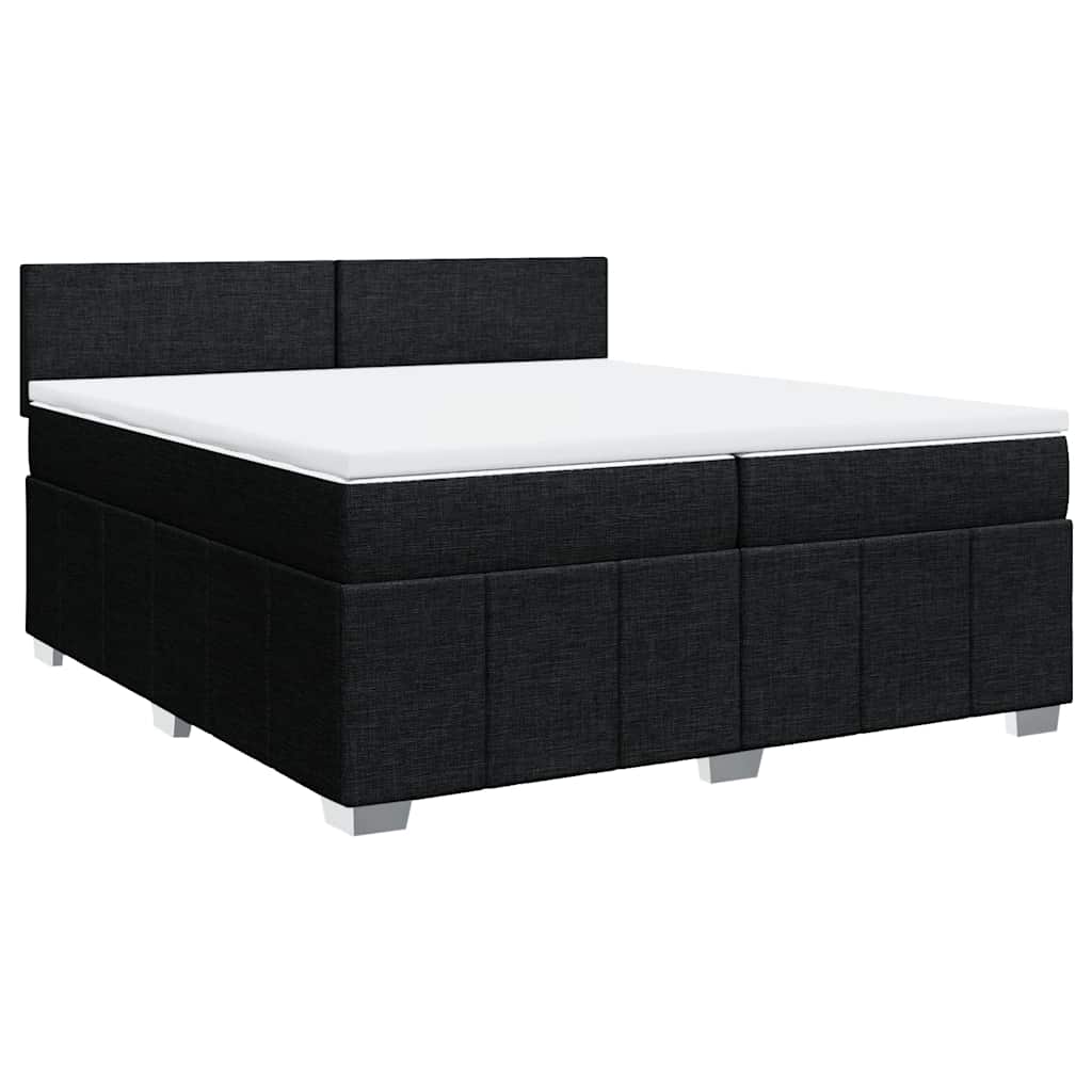 kontinentalseng med madras 200x200 cm stof sort