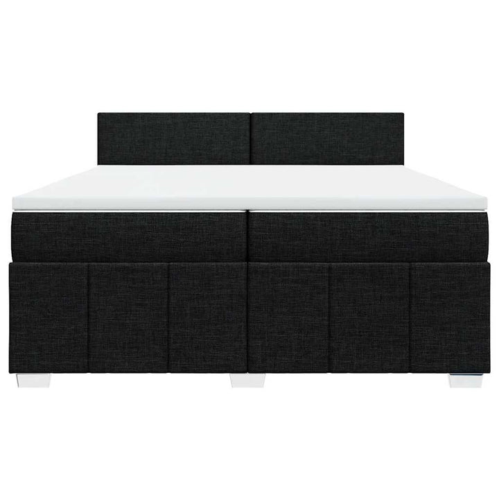 kontinentalseng med madras 200x200 cm stof sort