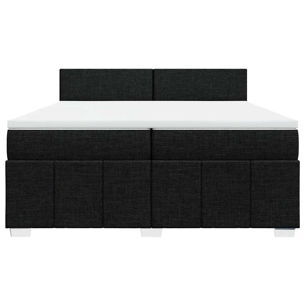kontinentalseng med madras 200x200 cm stof sort