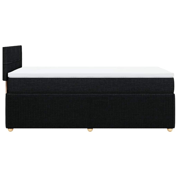 kontinentalseng med madras 80x200 cm stof sort