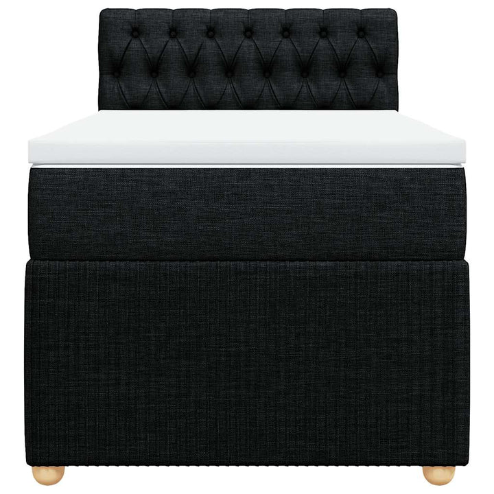 kontinentalseng med madras 80x200 cm stof sort