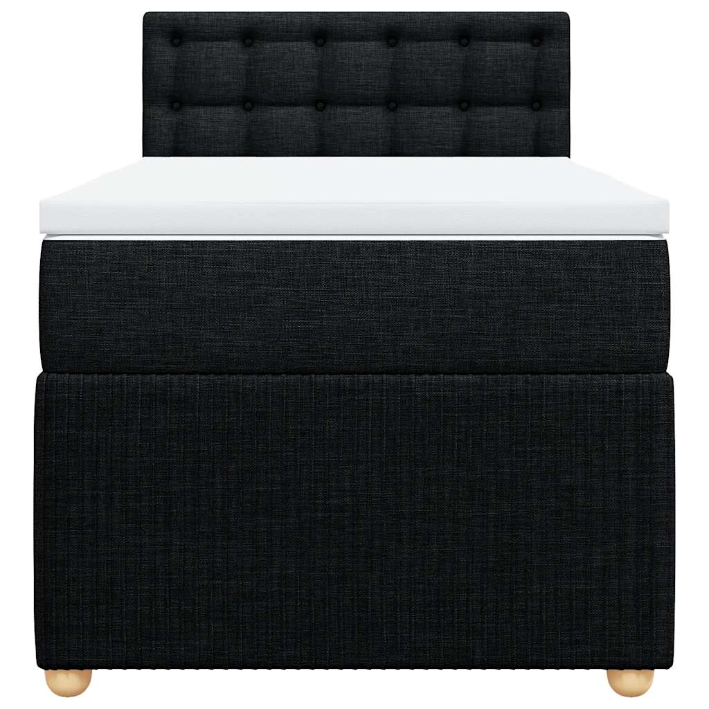 kontinentalseng med madras 80x200 cm stof sort