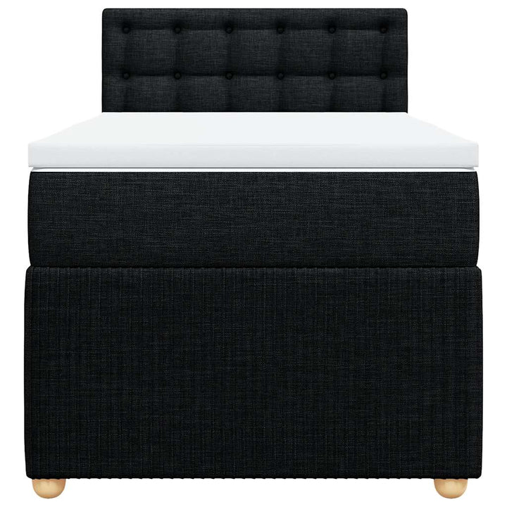 kontinentalseng med madras 80x200 cm stof sort