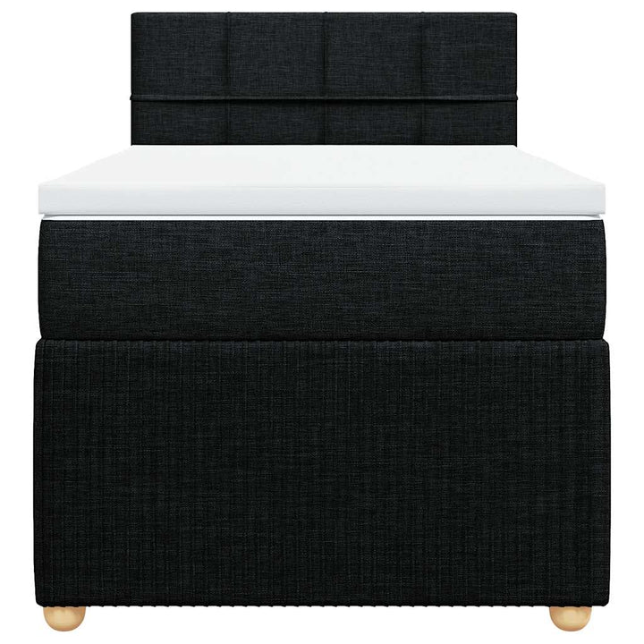 kontinentalseng med madras 90x190 cm stof sort