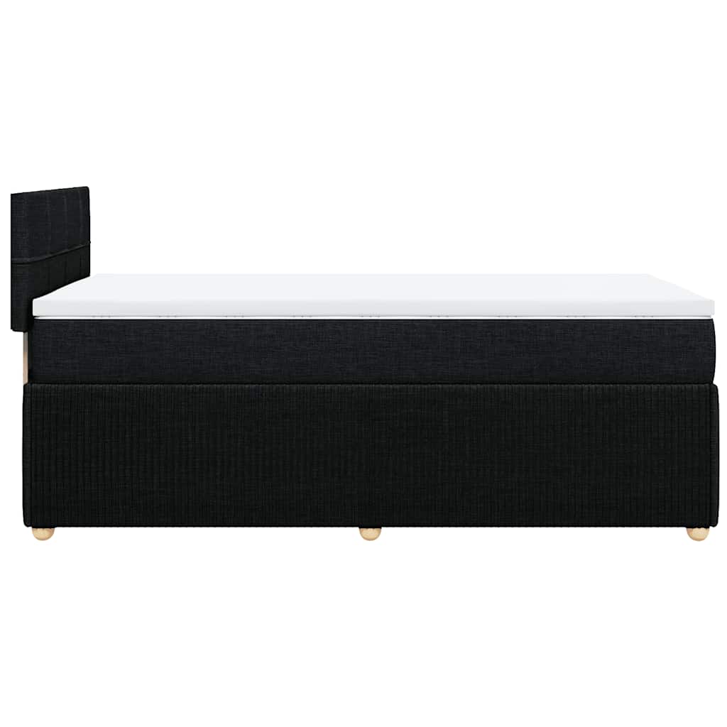 kontinentalseng med madras 90x190 cm stof sort