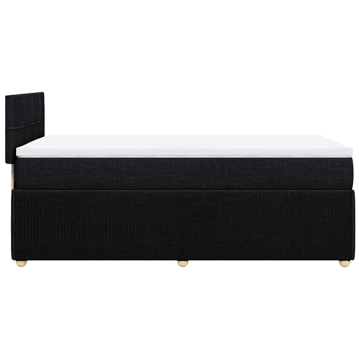 kontinentalseng med madras 90x190 cm stof sort
