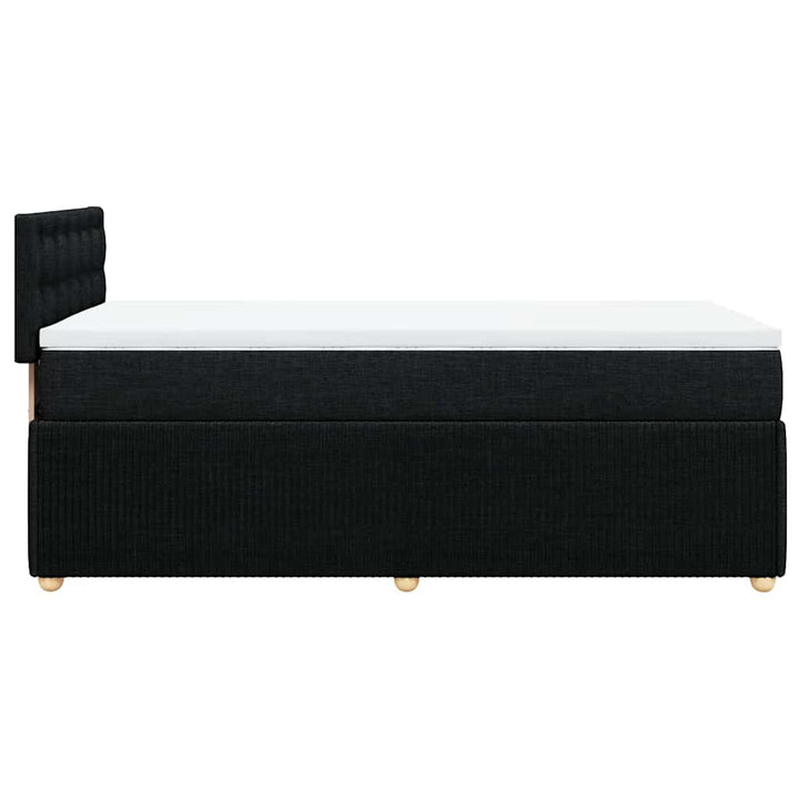 kontinentalseng med madras 90x190 cm stof sort