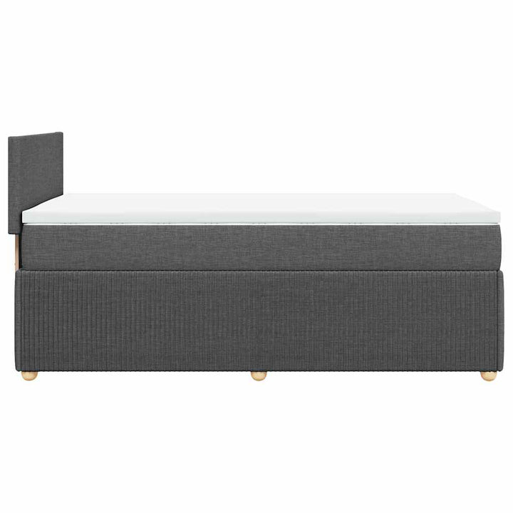 kontinentalseng med madras 90x200 cm stof mørkegrå
