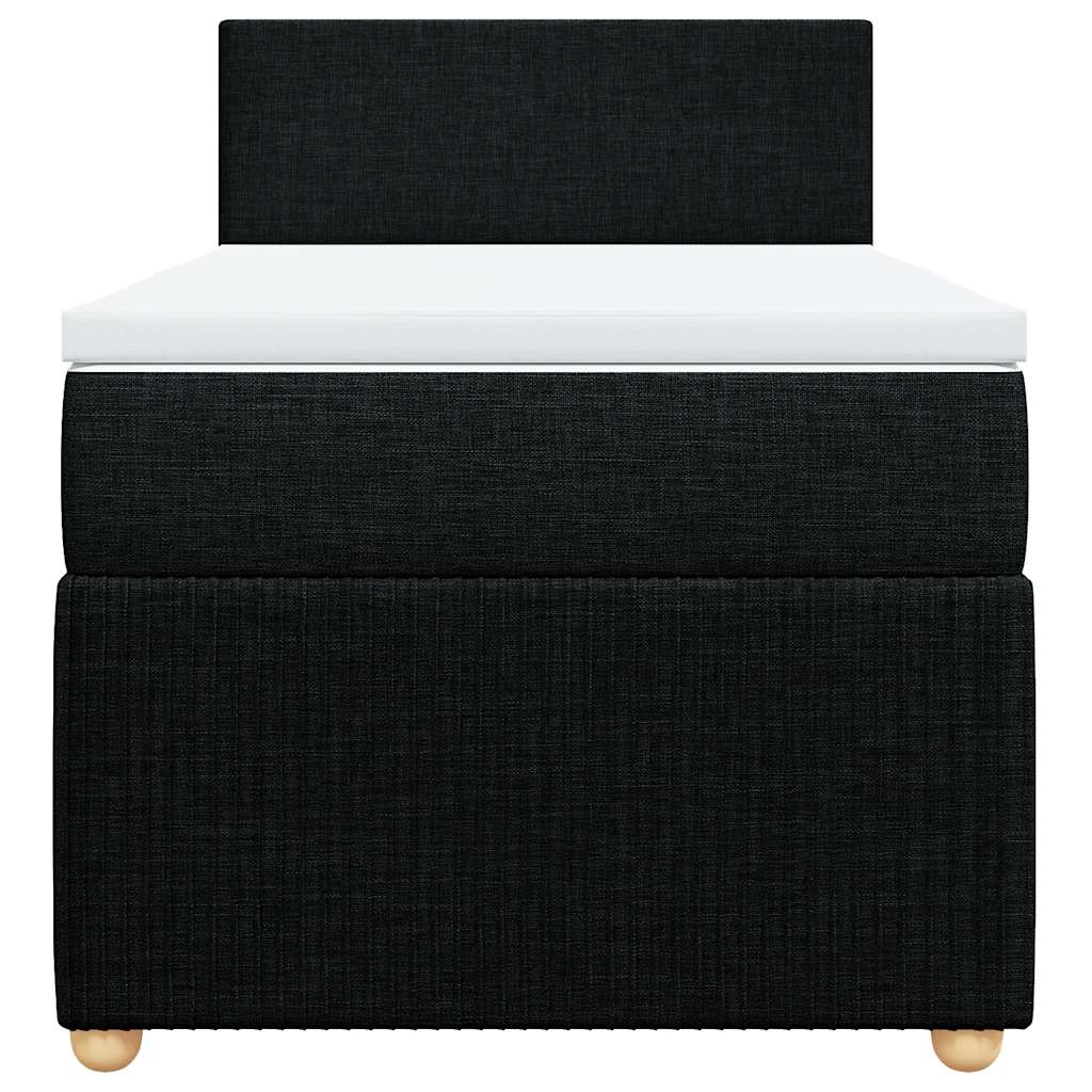 kontinentalseng med madras 90x200 cm stof sort