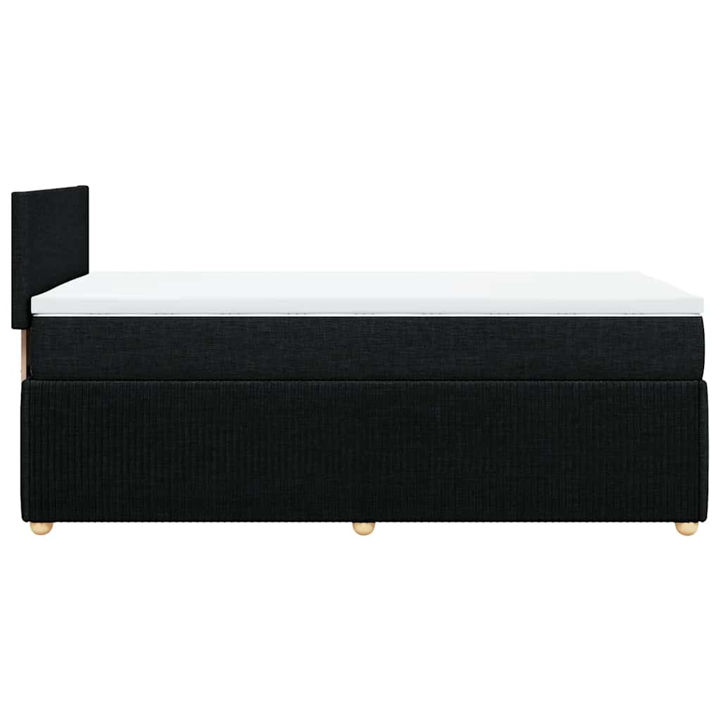 kontinentalseng med madras 90x200 cm stof sort