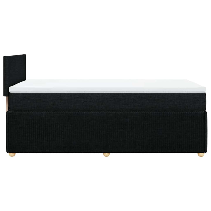 kontinentalseng med madras 90x200 cm stof sort