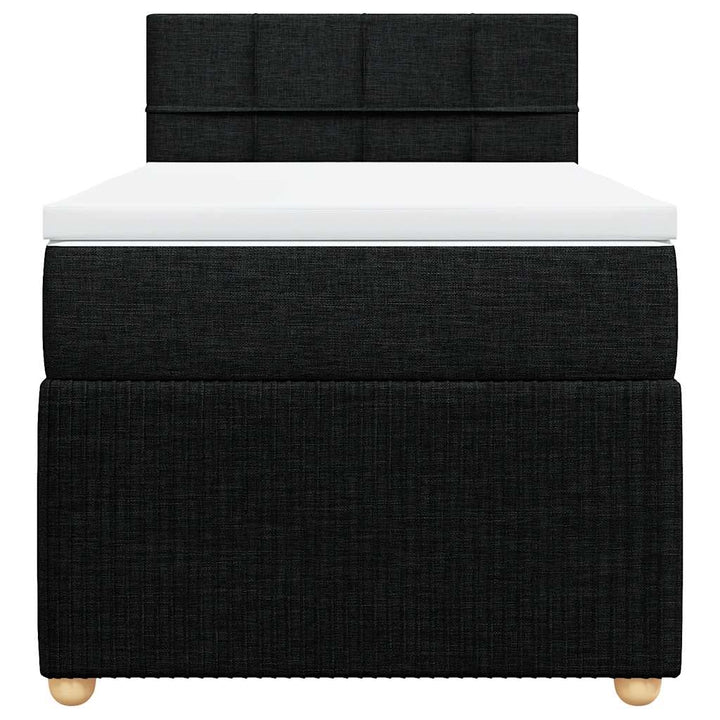 kontinentalseng med madras 90x200 cm stof sort