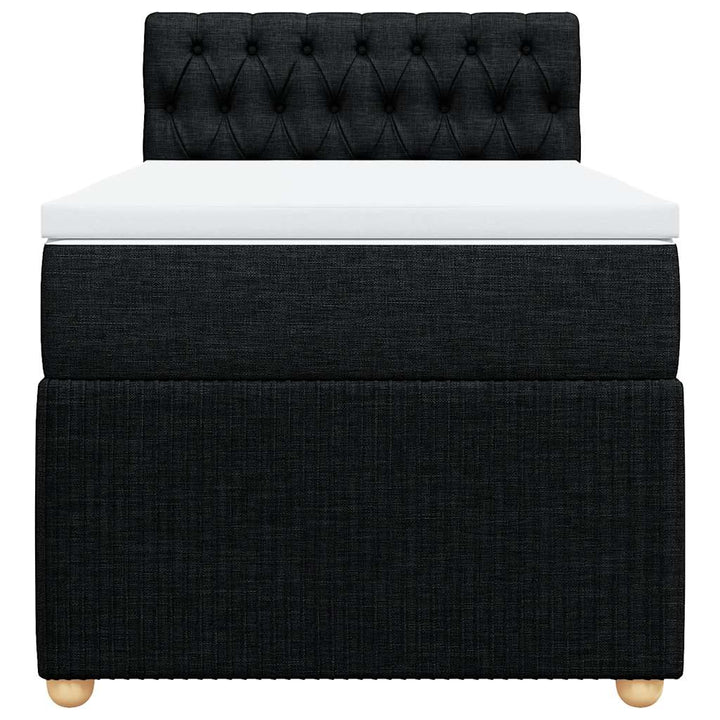 kontinentalseng med madras 90x200 cm stof sort