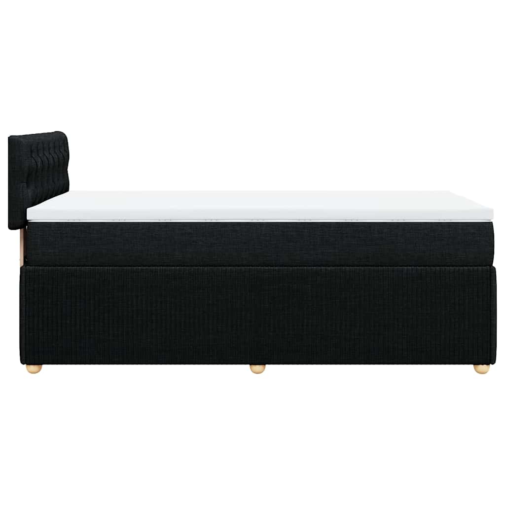 kontinentalseng med madras 90x200 cm stof sort