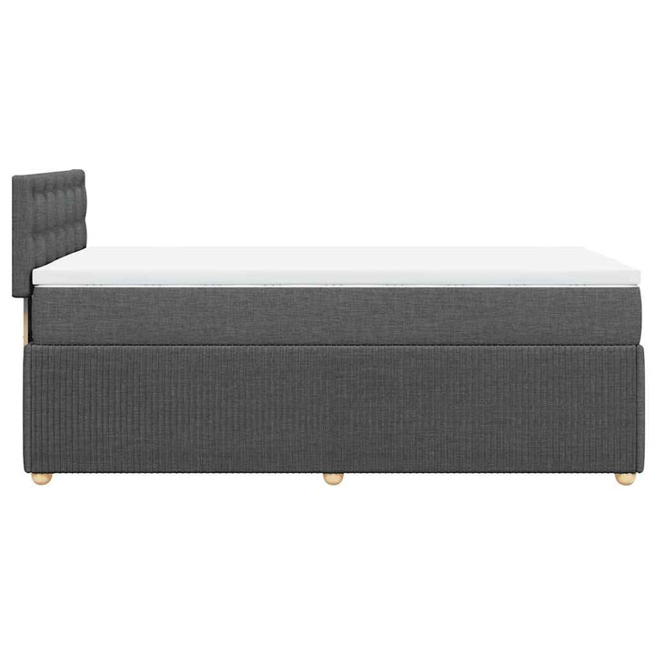 kontinentalseng med madras 90x200 cm stof mørkegrå