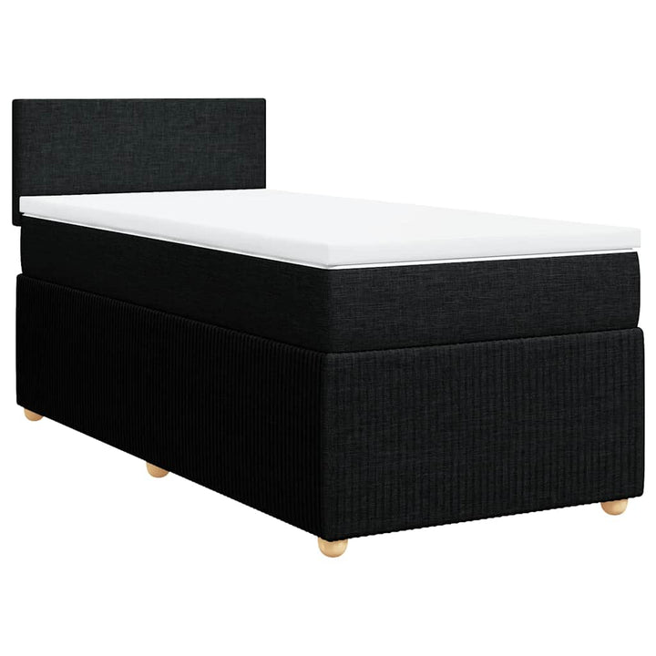 kontinentalseng med madras 100x200 cm stof sort