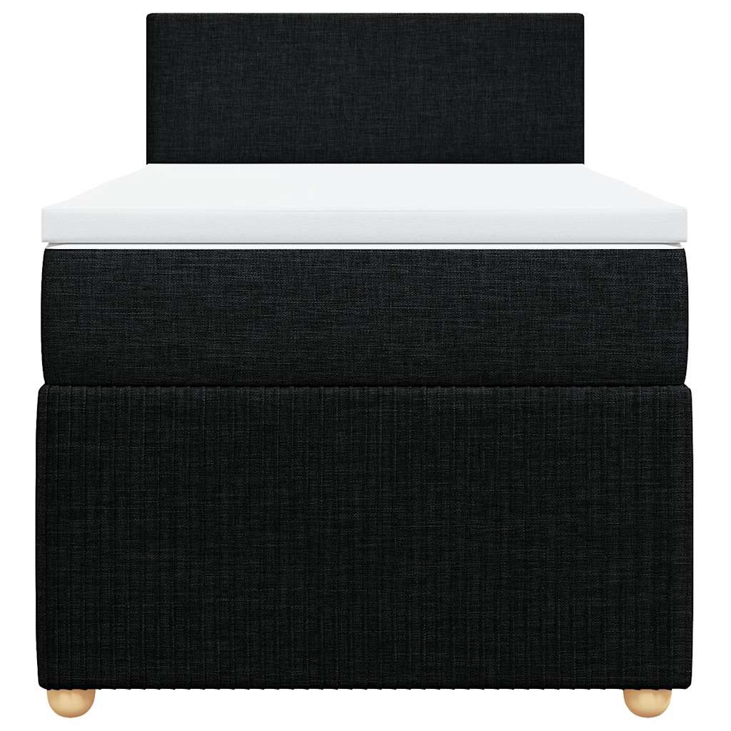 kontinentalseng med madras 100x200 cm stof sort