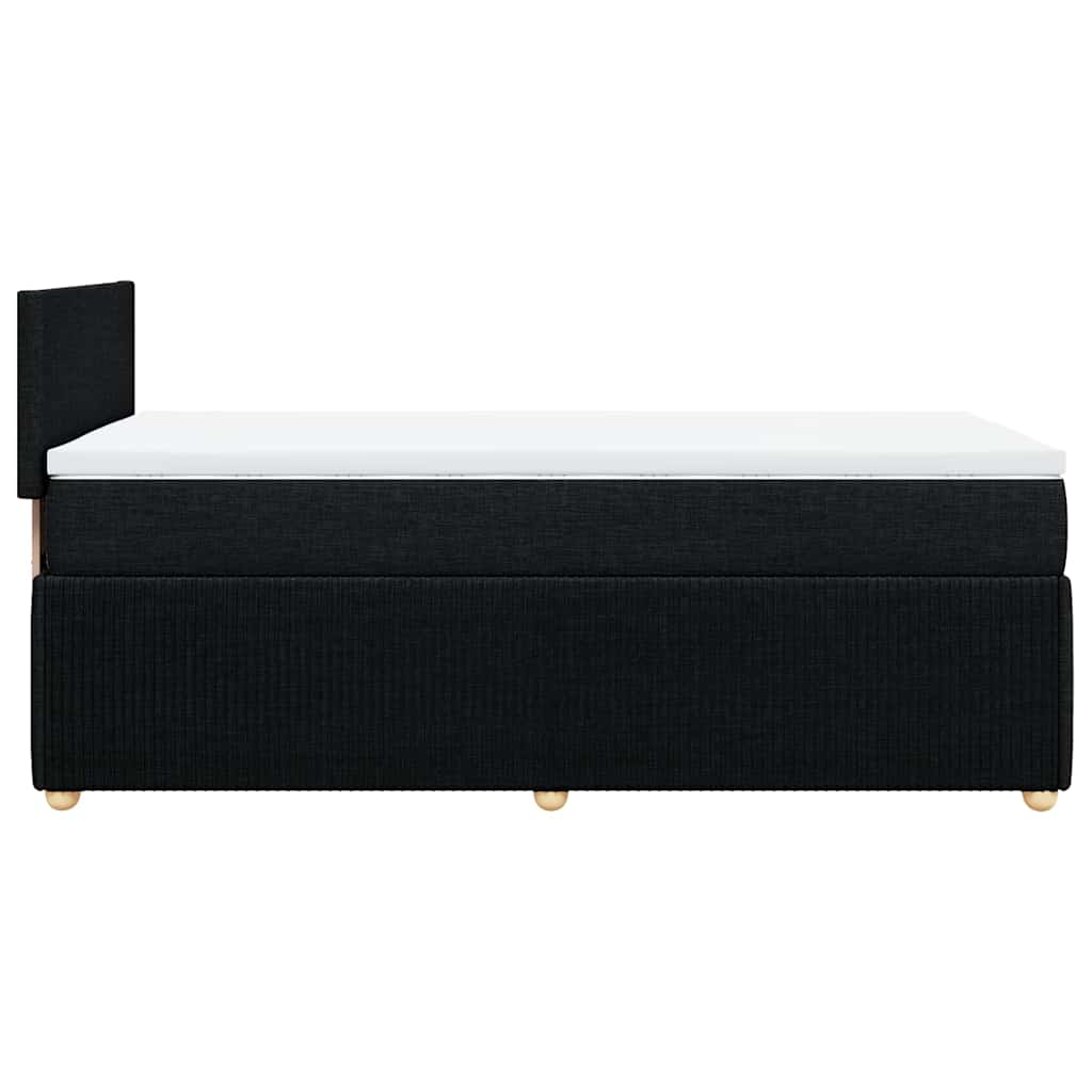 kontinentalseng med madras 100x200 cm stof sort