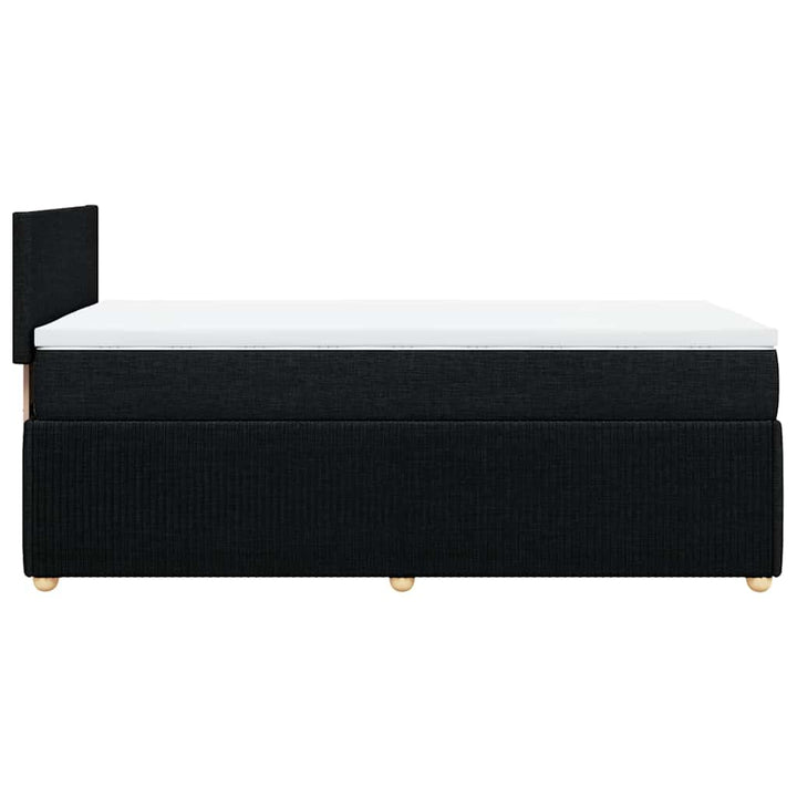 kontinentalseng med madras 100x200 cm stof sort