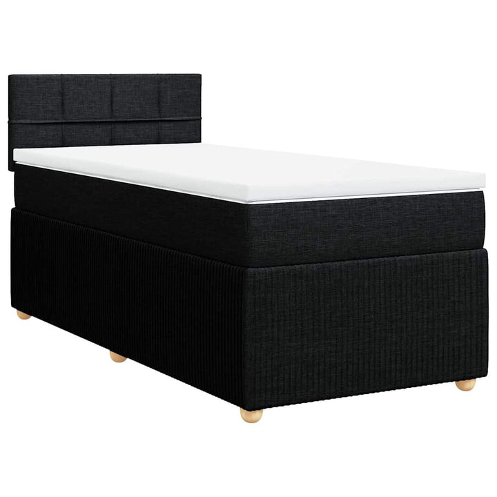 kontinentalseng med madras 100x200 cm stof sort
