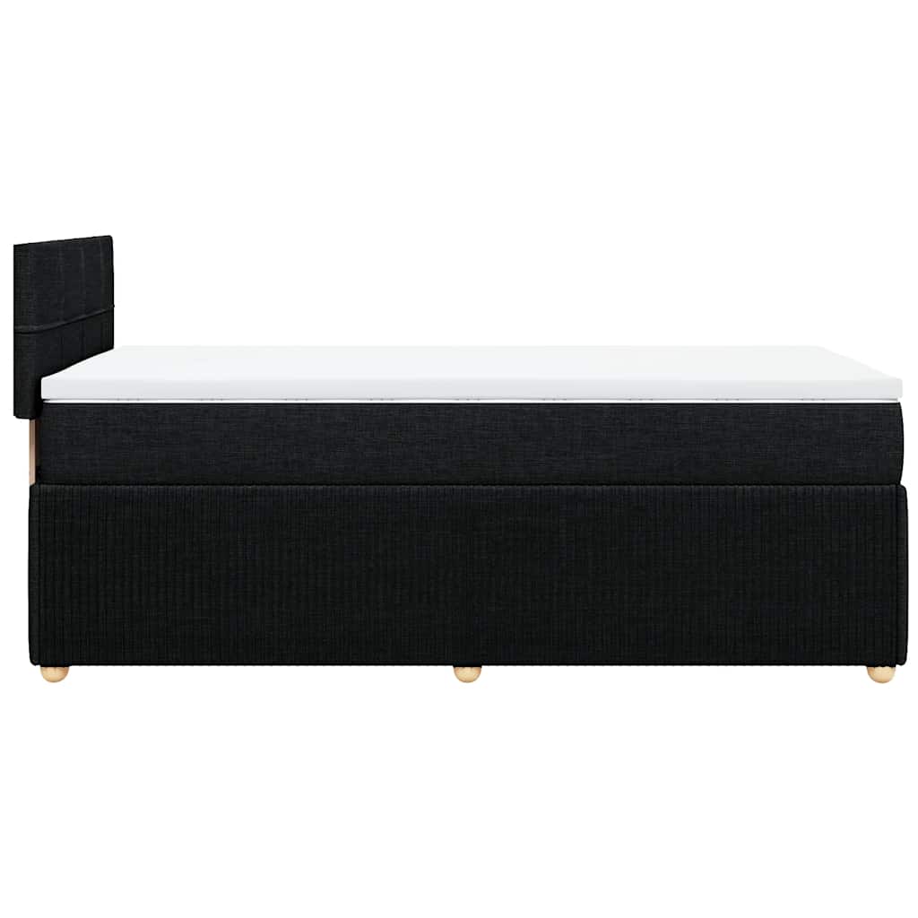 kontinentalseng med madras 100x200 cm stof sort
