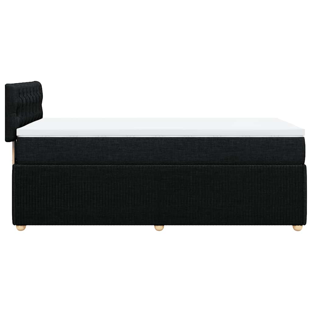kontinentalseng med madras 100x200 cm stof sort
